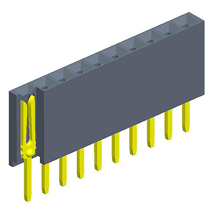 2.00mmFemale Header  single Row  180° Y-type